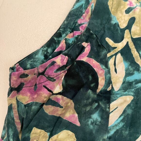 Far Away Dress Women's Large Floral Sleeveless V-Neck Button Resort Midi - Picture 8 of 9